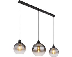 Hanglamp NEWCASTLE 95.0 cm 3-lichts Zwart, Smoked