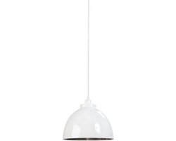 Hanglamp Ø30x26 cm KYLIE wit-mat nikkel