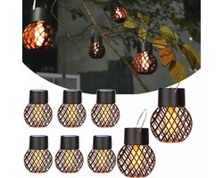 Hanglamp op Zonne-energie voor Buiten - Flikkerende Vlam Zonnelantaarns voor Tuin en Decoratie