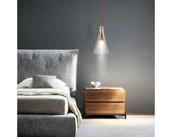 Hanglamp pendel plafond studielamp glas chroom spot 9703100