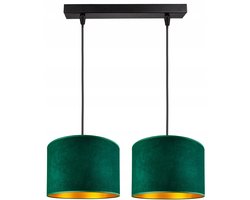 Hanglamp Plafondlamp Groen Fluweel Goud E27