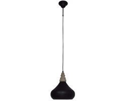 Hanglamp Plafondlamp Metaal Hout Eetkamerlamp Zwart