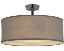 Hanglamp Plafondlamp "New York" diameter 40cm Grijs Chroom Katoen