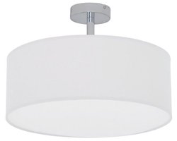 Hanglamp Plafondlamp "New York" diameter 40cm Wit Chroom Katoen