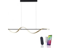 Hanglamp Q-Swing Smart Antraciet Goud 24 Watt