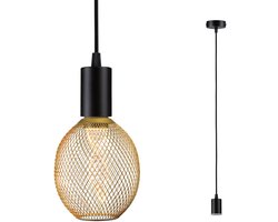 Hanglamp Ravi IP44 E27 max. 60W Zwart mat dimbaar