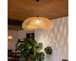 Hanglamp Riet - Natuurlijke Stijl - Sfeervol Interieur - Handgemaakt Uniek - Ø 59 cm - Natuurlijk