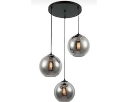 Hanglamp Smoke Glas 3- Licht Glazen ø25cm