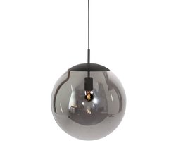 Hanglamp Steinhauer Bollique 4186ZW glas 40cm hoogte instelbaar trendy zwart smoke glas binnen