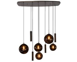 Hanglamp Stellar Sienna Bruin 5+4-lichts 130cm