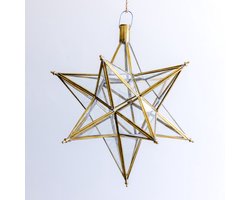 Hanglamp Ster Messing - Ø25cm - Plafondlamp Messing - Handmade in Marrakech