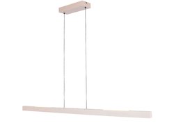 Hanglamp Traiano 140 cm zand / beige | 3 lichts | creme | acryl / metaal | met led en dimmer | Lichtkleur verstelbaar 2000K / 3000K | 140 cm | eetkamer / eettafel lamp | modern / strak design