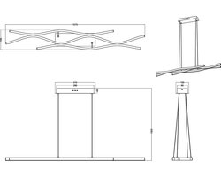 Hanglamp Trio Leuchten Blaze aluminium