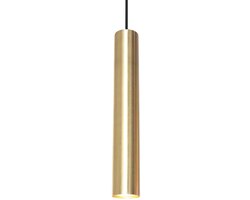 Hanglamp Tubel 3867ME messing pendellamp met verstelbare hoogte, metalen uitvoering en dim to warm verlichting - Steinhauer