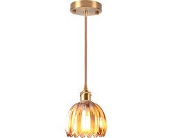 Hanglamp van Glas Vintage Kroonluchter voor Woonkamer Slaapkamer Keuken Barnsteen