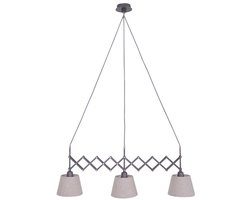 Hanglamp verstelbaar "Adrienne" uitrekbaar tot 100 cm Metaal 3 lampen