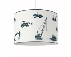 Hanglamp Voertuigen-Kinderkamer-voertuigen-lamp-kinderkameraccessoires-graafmachine-hoogwerker