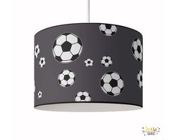 Hanglamp voetbal - kinder & babykamer - lampen - grijs - kunststof - 30x25cm - excl. lichtbron