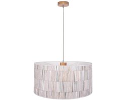 Hanglamp woonkamer hanglamp hout accent keukenlamp, behang multicolor, 1x E27 fitting, DxH 50x128 cm