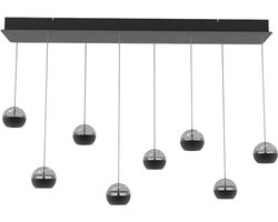 Hanglamp - zwart - BELLUNO - elektronica glas metaal - design lamp - LED - 4592ZW - Steinhauer Exclusive