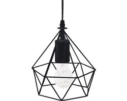 Hanglamp - zwart - draadstaal - metaal - H22 - B19