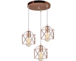 Hanglampen Eetkamer Moderne 3 Lichts Kroonluchter Industrieel Plafondlamp Slaapkamer Woonkamer Roze