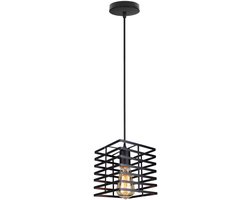 Hanglampen Slaapkamer Moderne E27 Kroonluchter Binnen Plafondlamp Vierkant Zwart