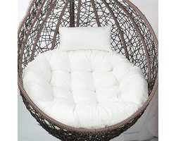 Hangmand Opknoping Ei Stoel Kussens Hangmat Stoel Kussens,Swing Opknoping Mand Zitkussen,Dikke Nest Rug Kussen Voor Outdoor Patio Tuin Schommel Stoel C(Maat: 120cm,Kleur:Oranje)