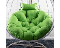 Hangmand Opknoping Ei Stoel Kussens Hangmat Stoel Kussens,Swing Opknoping Mand Zitkussen,Dikke Nest Rug Kussen Voor Outdoor Patio Tuin Schommelstoel Cu(Size:105cm,Color:Beige)