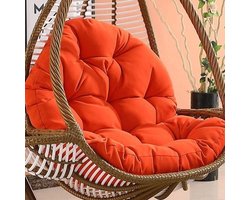 Hangmand Opknoping Ei Stoelkussens Hangstoel Kussens Schommel Hangmand Zitkussen, Dik Nest Rugkussen Voor Outdoor Patio Tuin Schommel Stoel (Maat: 120x90cm, Kleur: Bruin)