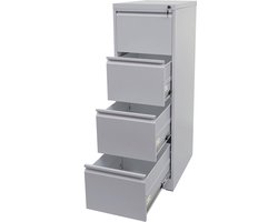 Hangmappenkast MCW-H16, archiefkast stalen kantoorkast, formaat Legal + A4 afsluitbaar 134x46x62cm ~ grijs