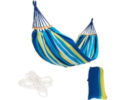Hangmat - 185x150 cm - 2 persoons - blauw groen