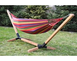 Hangmat 200 x 85 cm – Katoen Rood gestreept