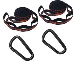 Hangmat bevestiging - Ophangset voor hangmat - 2 stuks - Zwart - Sterk materiaal