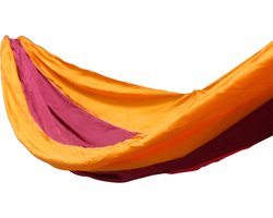 Hangmat - Buitenkado - 300cm - parachutestof - rood/oranje - hoes
