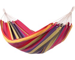 Hangmat Eénpersoons 'Balcón' Small - Veelkleurig - 275 CM - 120 KG - Opbergtas incl. - 123 Hammock