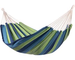 Hangmat Eénpersoons 'Pine' Single - Groen - 320 CM - 120 KG - Opbergtas incl. - 123 Hammock