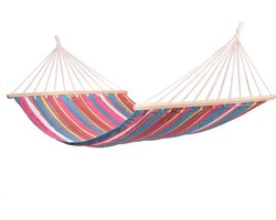 Hangmat Eénpersoons 'Salvora' Spreaderbar - Roze - 320 CM - 120 KG - Opbergtas incl. - 123 Hammock