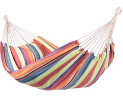Hangmat Eénpersoons 'Tura' Single - Veelkleurig - 320 CM - 130 KG - Opbergtas incl. - 123 Hammock