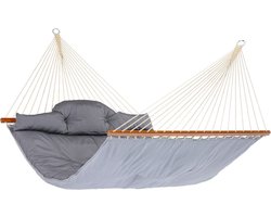 Hangmat Familie 'Big Fat' Grey (Grijs) | Bijpasende opbergtas | 200 KG | 1% For The Planet | Tropilex