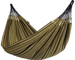 Hangmat Familie 'Black Edition' Gold (Geel) | Bijpasende opbergtas | 200 KG | Handgemaakt in Colombia | 1% For The Planet | Tropilex