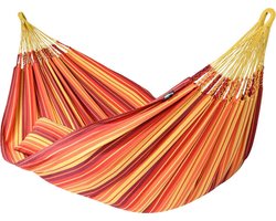 Hangmat Familie 'Mammock' Flame (Oranje) | Bijpasende opbergtas | 300 KG | Handgemaakt in Colombia | 1% For The Planet | Tropilex