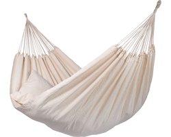 Hangmat Familie 'Pure' Natura (Wit / Ecru) | Bijpasende opbergtas | 200 KG | Handgemaakt in Brazilië | 1% For The Planet | Tropilex