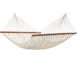 Hangmat Familie 'Rope' Natura (Wit / Ecru) | Bijpasende opbergtas | 160 KG | 1% For The Planet | Tropilex