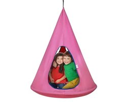 Hangmat - Hangmat voor Twee Personen - Hanging Chair - Hammock Chair - Hamac - Hangende Hangmatstoel - met Verstelbaar Touw - Kids Nest Schommelstoel - voor Kinderen - Binnen- en Buitengebruik - Roze