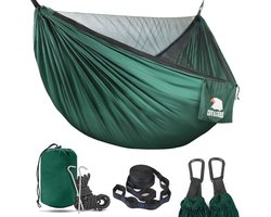 Hangmat met Muskietennet, Ultralight en Ademend, Sneldrogend, Parachute Nylon, Camping Hangmat voor Trekking en Reizen, Strand en Tuin - 350 KG capaciteit hangmat