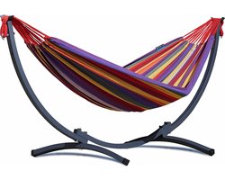 Hangmat met standaard - 1 persoons - EXTRA STABIEL frame tot 120 kg - Compact