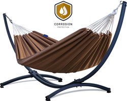 Hangmat met Standaard 2-Persoons PREMIUM– Stevig – Weerbestendig – Hangmatset – 5 Jaar Garantie – Draagkracht 220 kg – Grande Roma