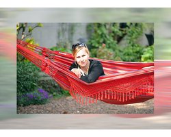 Hangmat Peru XXL - rood - 170x250 cm - 400 cm. lang