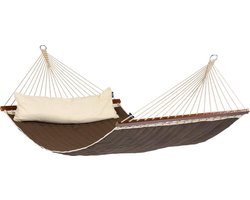 Hangmat Tweepersoons 'American' Brown (Bruin) | Bijpasende opbergtas | 180 KG | 1% For The Planet | Tropilex